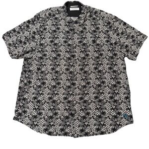 Tommy Bahama The Veracruz Cay Mens 2XLT Black Palm Leaf Print Short Sleeve Shirt